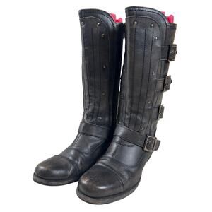 BX By Bronx Brown Leather Pull On Knee High Boots Womens Size 8.5